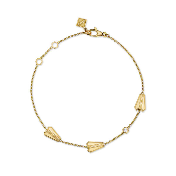 Yellow Gold Station Bracelet